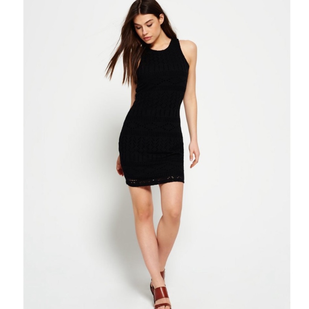 Superdry Crochet Knit Bodycon Dress XS